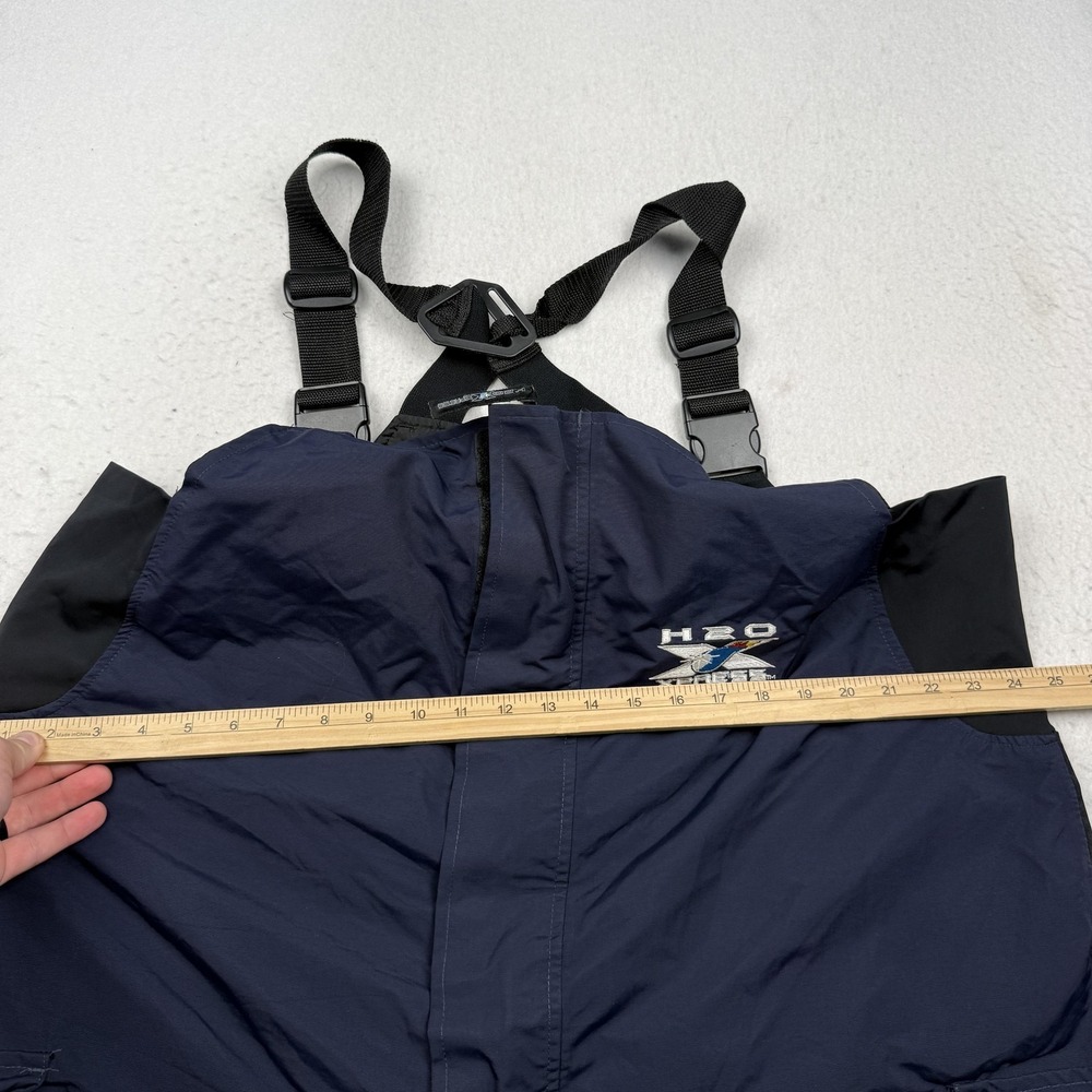 H2O XPRESS Overalls Mens 2XL Blue Bib Lined Fishing Cargo Pockets Winter - Picture 4 of 10